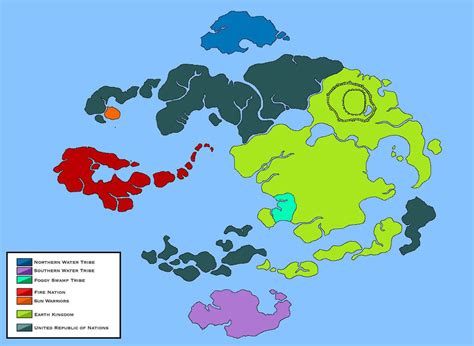legend of korra map republic city|Map of the World of Avatar .